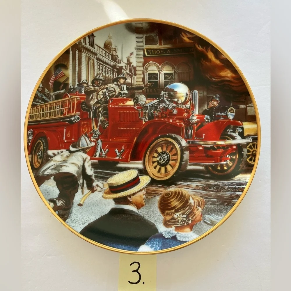 The Franklin Mint Collectors Plates, The National Fire Museum Plate, Vintage.
